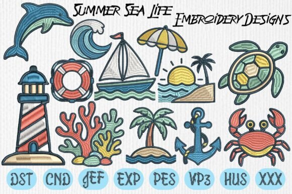 Coastal Charm in Every Stitch: A Designer’s Take on Summer Sea Life Embroidery Designs