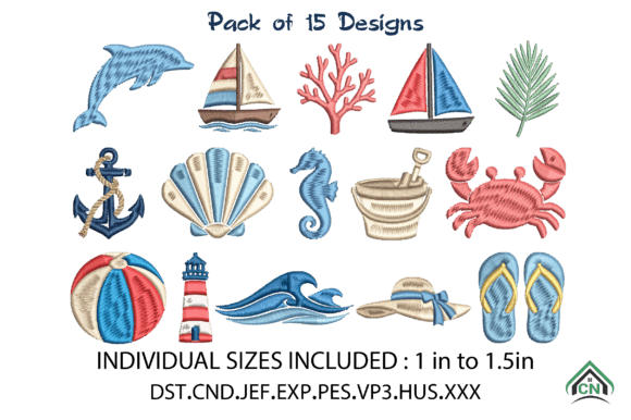 Coastal Charm in Every Stitch: A Designer’s Take on the Mini Coastal Embroidery Design Bundle