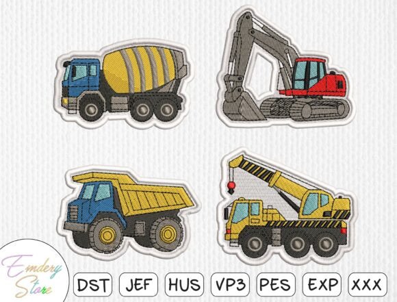 Construction Vehicles Embroidery Patch Review for Small Business Branding