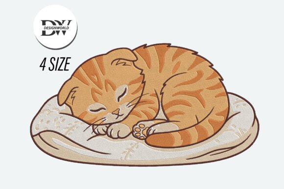 Cozy Charm in Every Stitch: A Designer’s Review of the Sleeping Cat Embroidery Design