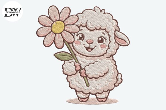 Cute Lamb Daisy Embroidery Design Review