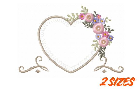 Floral Heart Frame Embroidery Set Review for Apparel Designers