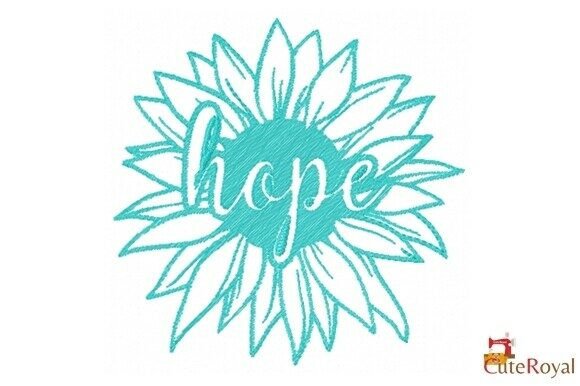 Hope Sunflower Outline Embroidery: A Fresh, Uplifting Design for Craft Fair Success
