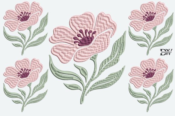 Pink Flower Embroidery Design Review for Boutique Sweatshirts