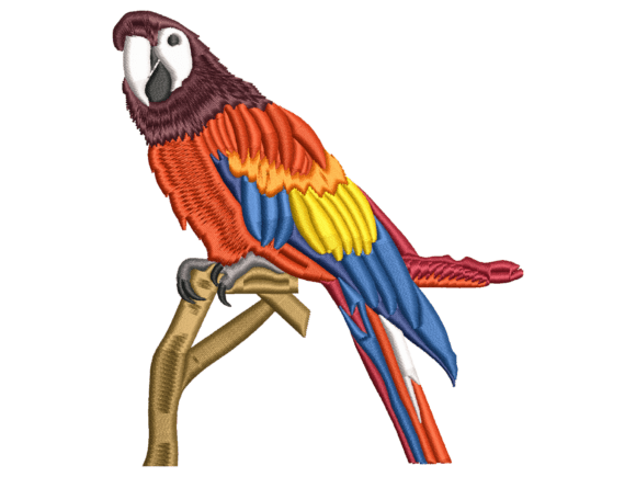 Scarlet Macaw Bird Embroidery: A Vibrant Choice for Personalized Gifts